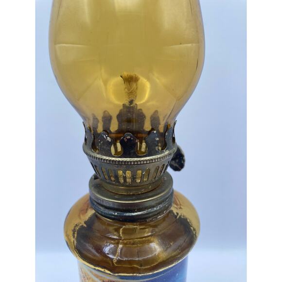 Vintage Lantern Nativity Scene Amber Glass Top Unused Wick-Adjuster-Hong Kong - Picture 5 of 9